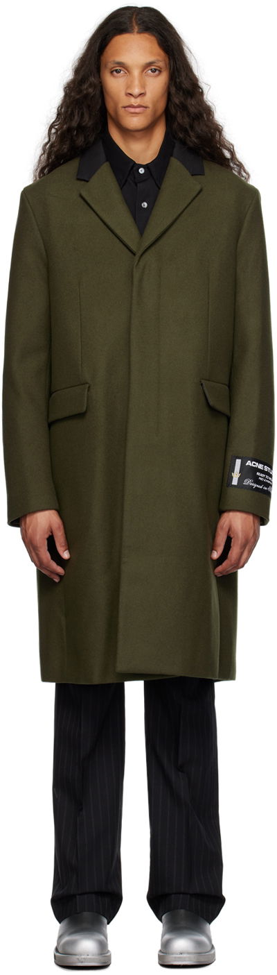 Палта Acne Studios Single-Breasted Зелено | B90724-, 0