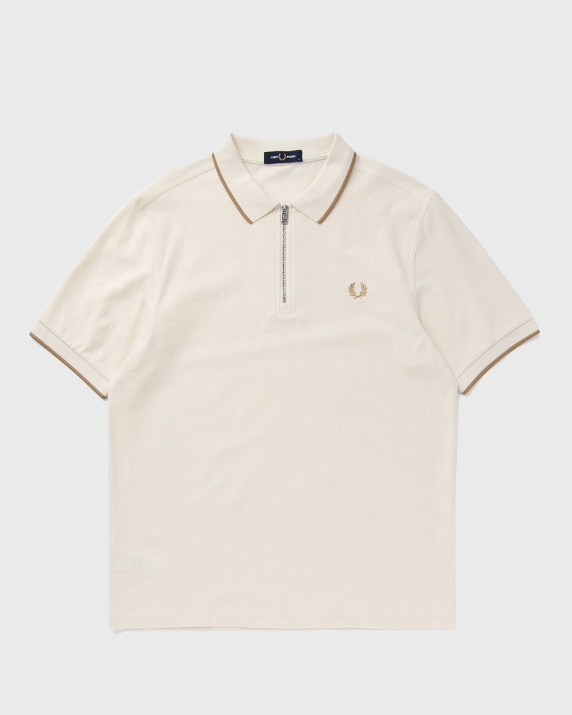 Поло тениска Fred Perry Crepe Pique Zip Neck Polo Бежово | M7729-560