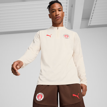 Тениски и потници Puma FC St. Pauli Quarter-Zip Training Top Бяло | 778721-04, 2