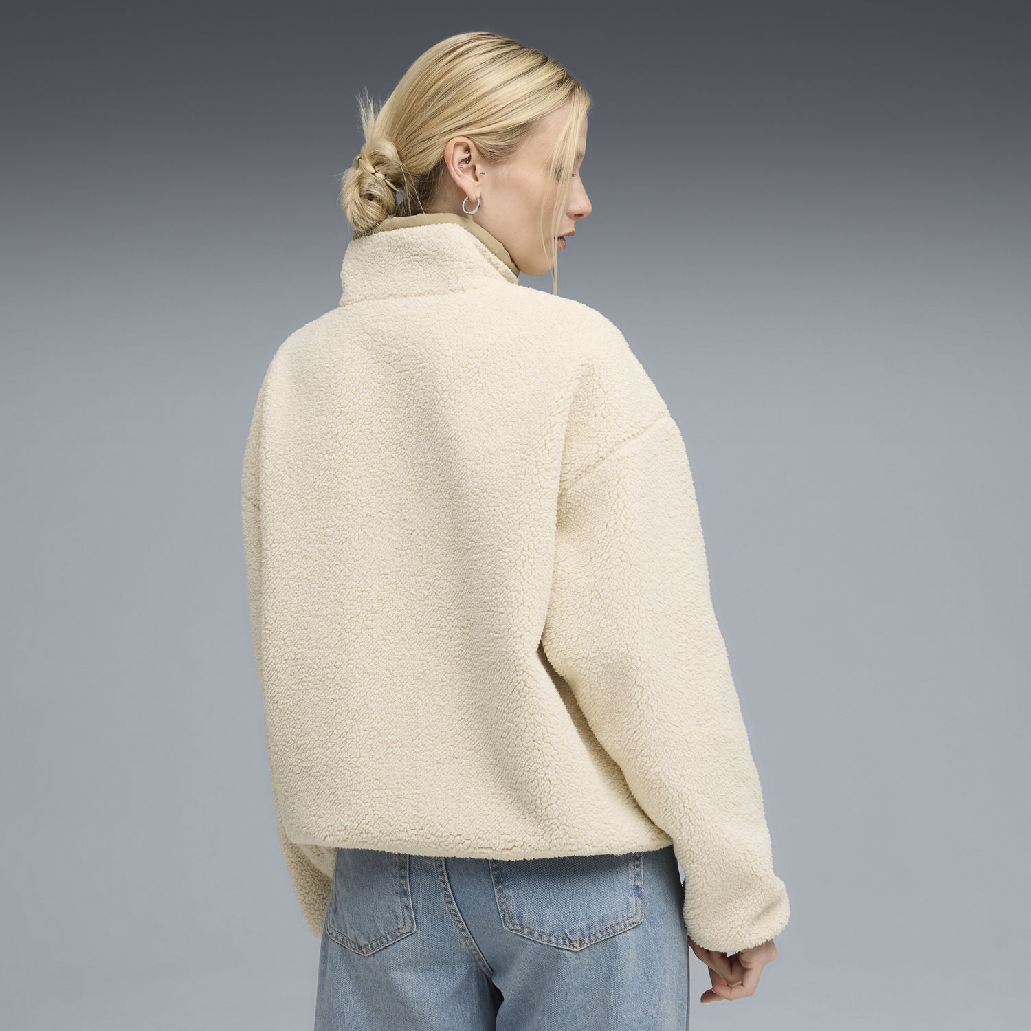 Пухо яке Puma Reversible Hybrid Sherpa Jacket Бежово | 688386_87, 1