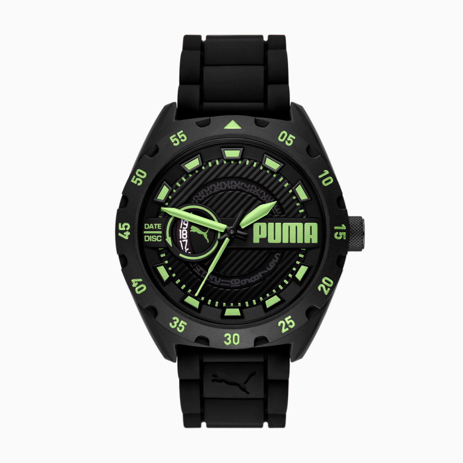 Часовник Puma Street V2 Three-Hand Date Black Silicone Watch Черно | 933846_01, 1