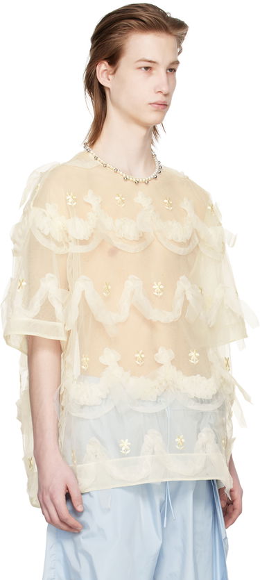 Тениска Simone Rocha Simone Rocha Embroidered Cake T-Shirt Жълто | 5151 1069, 1