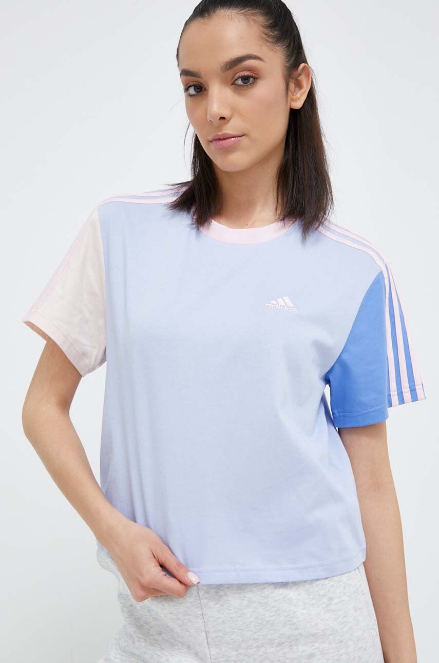 Съкратен топ adidas Originals Essentials 3-Stripes Single Jersey Crop Top Многоцветен | IC1472, 0