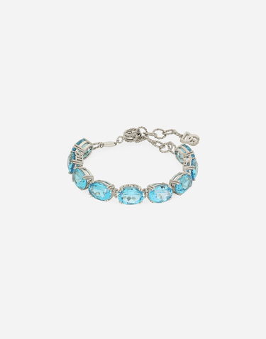 Гривна Dolce & Gabbana Dolce & Gabbana Anna 18kt White Gold Bracelet with Light Blue Topazes Синьо | WBQA4GWTOLB80001, 0