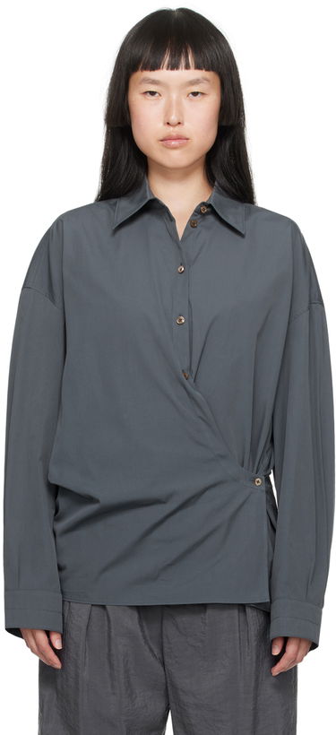 Риза LEMAIRE Lemaire Twisted Shirt Сиво | SH1032 LF1106, 0