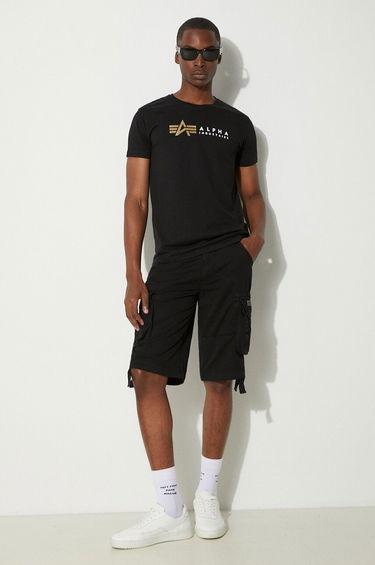 Тениска Alpha Industries T-Shirt With Print Черно | 118502FP.03, 1