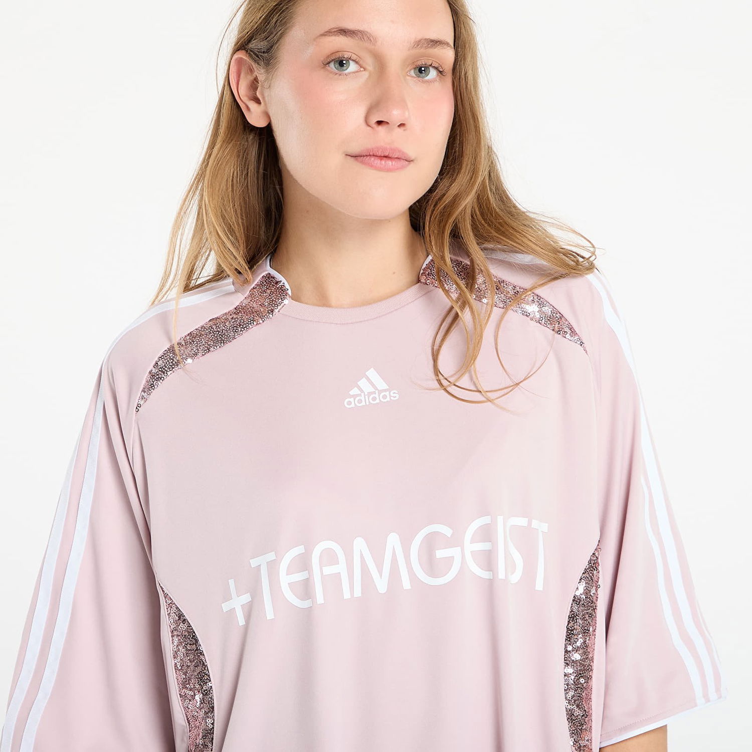 Фланелка adidas Originals Adilenium Season 4 Teamgeist Oversized T-Shirt Розово | KE9793, 1