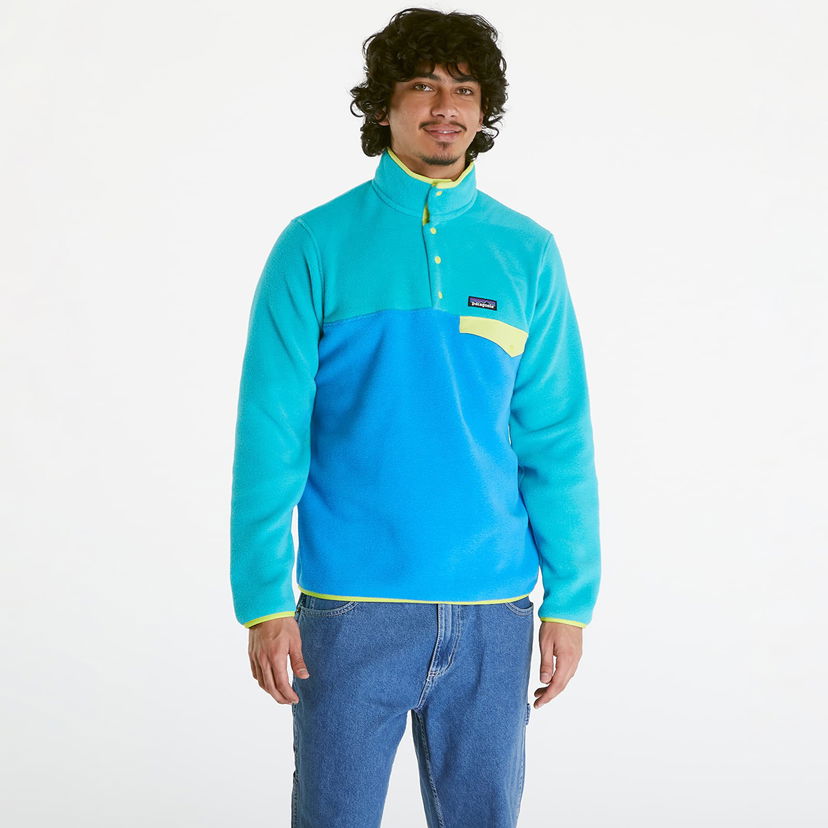 Суитчър Patagonia LW Synch Snap-T Pullover Hoody Vessel Blue Тюркоазено | 25551 VSLB