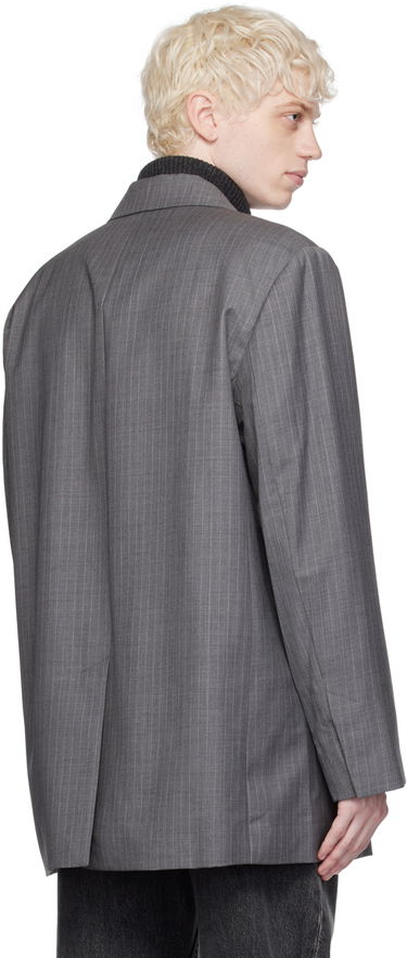 Яке Helmut Lang Oversized Pinstripe Blazer Сиво | N09HM104, 2