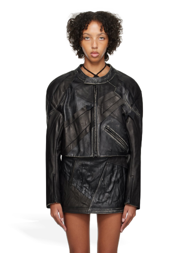 Patchwork Leather Jacket