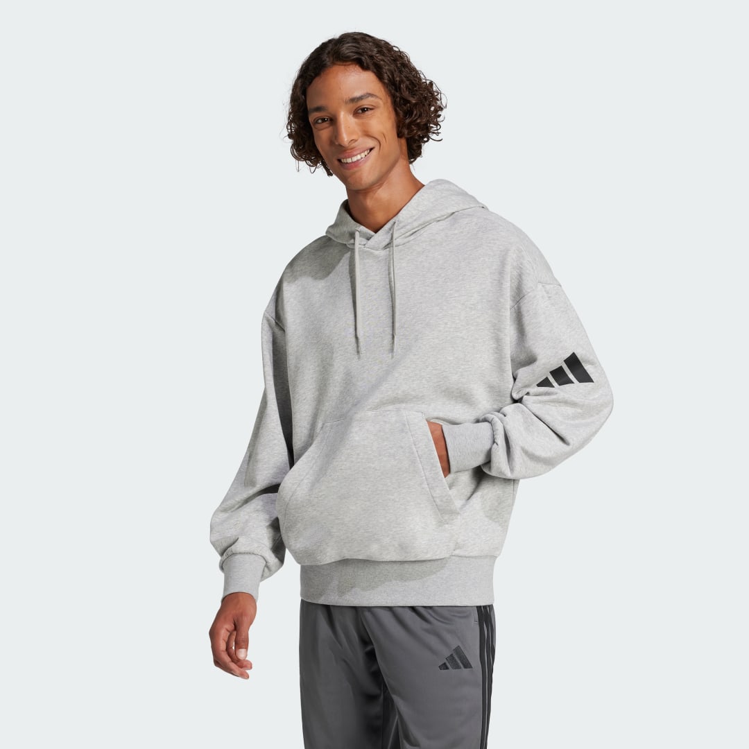 Суитчър adidas Performance Loose Fit French Terry Hoodie Сиво | JF3591, 0