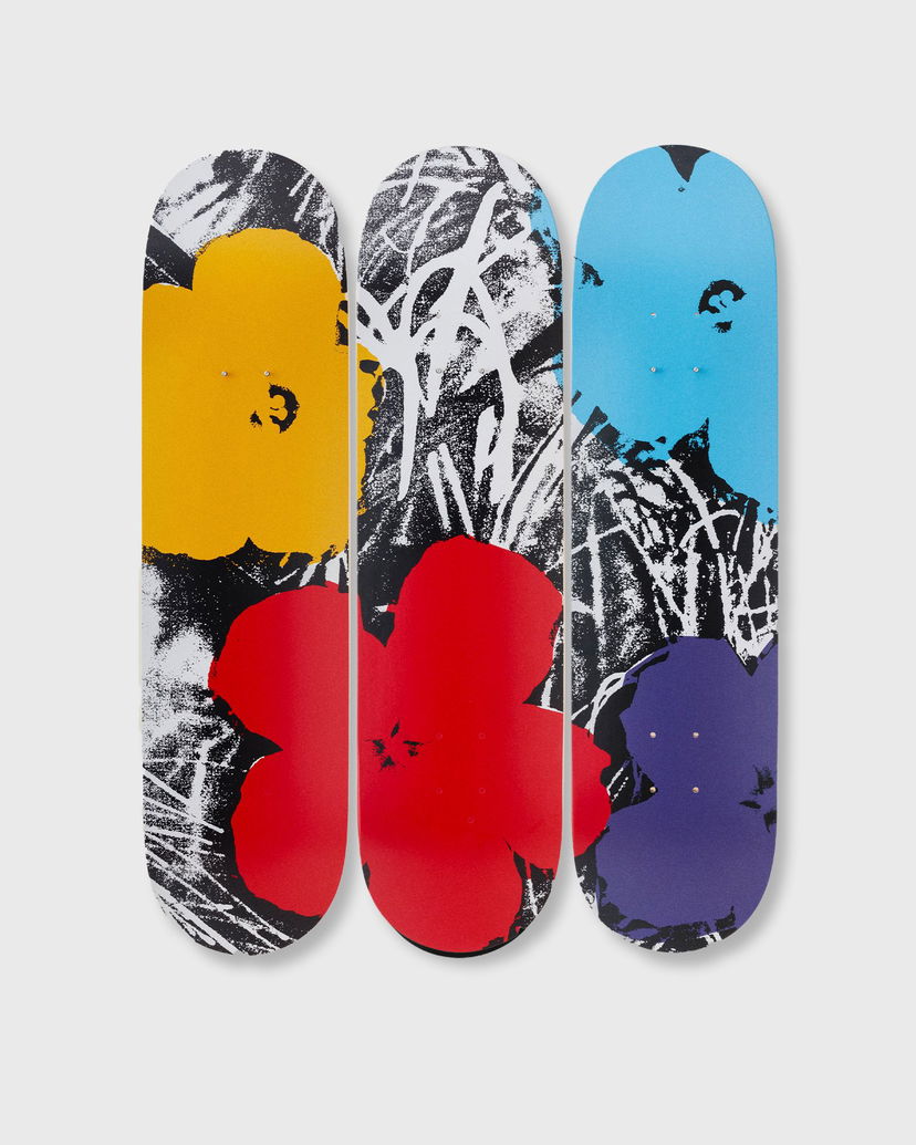 Домашен декор The Skateroom Andy Warhol Flowers Decks- Grey/Red 3-Pack Многоцветен | 5407006111436