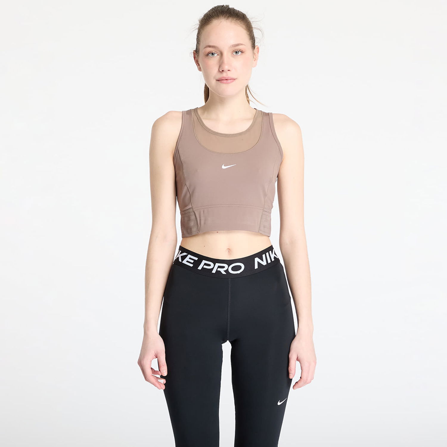 Потник Nike Pro Dri-FIT Cropped Tank Top Кафяво | HJ1192-233, 0