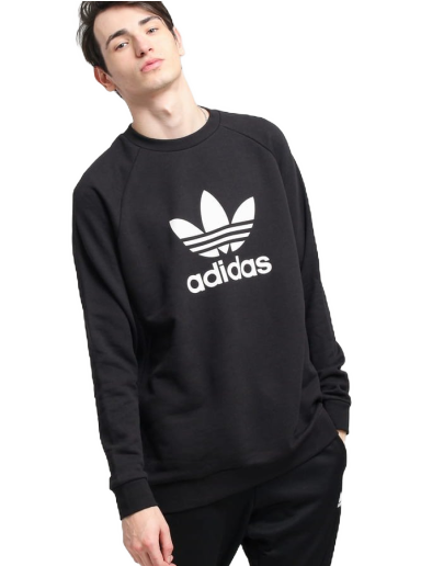 Суитчър adidas Originals Trefoil Crew Sweatshirt Черно | CW1235