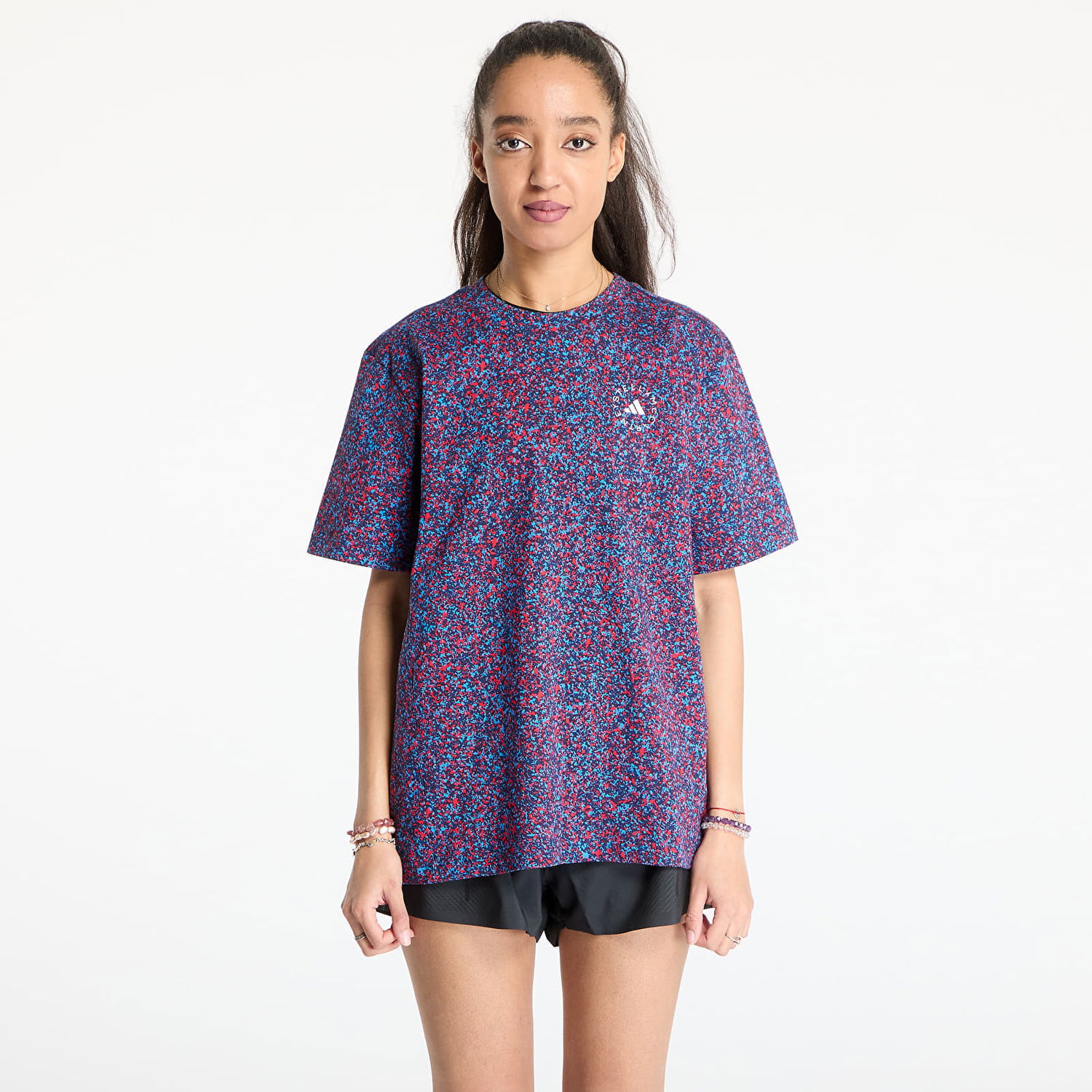 Тениска adidas Performance adidas by Stella McCartney Printed Loose T-Shirt Синьо | JJ0083, 0
