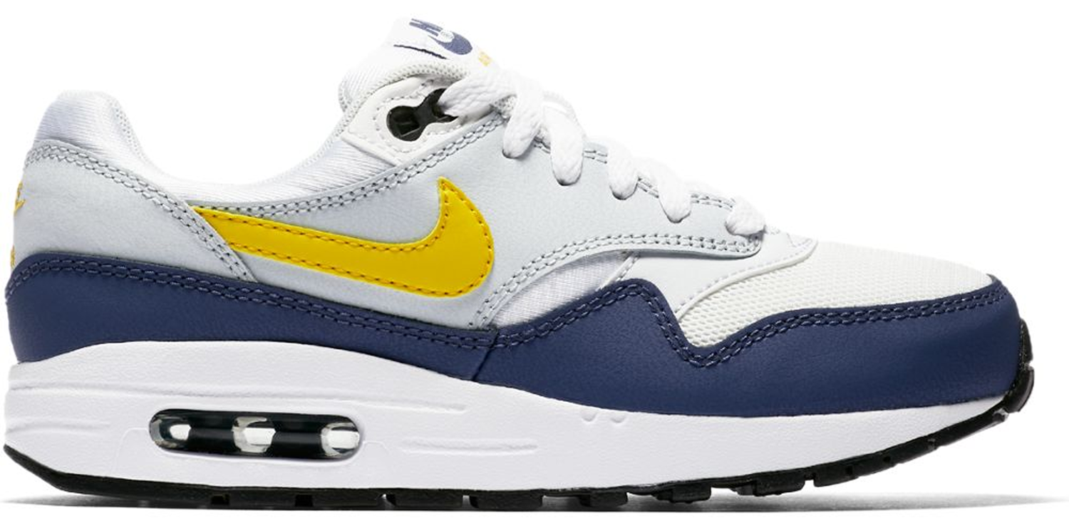 Кецове и обувки Nike Air Max 1 Blue Recall (GS) Жълто | 807602-107, 0