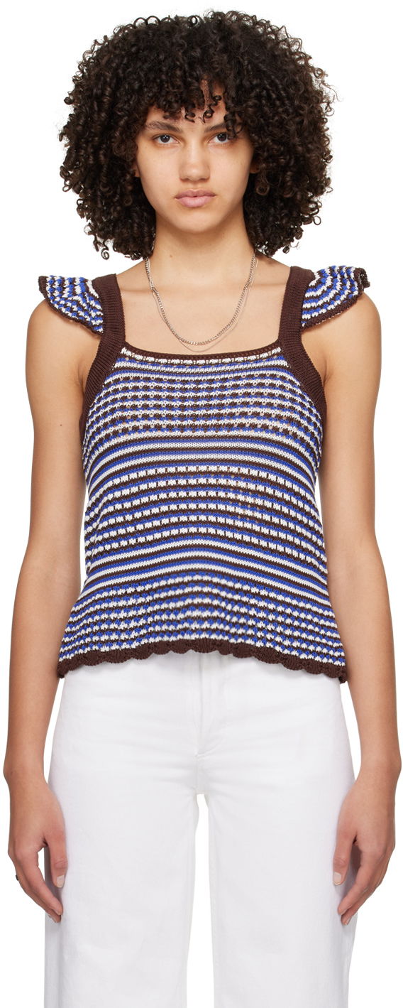 Потник A.P.C. Crocheted Tank Top Синьо | COGDJ-F23305