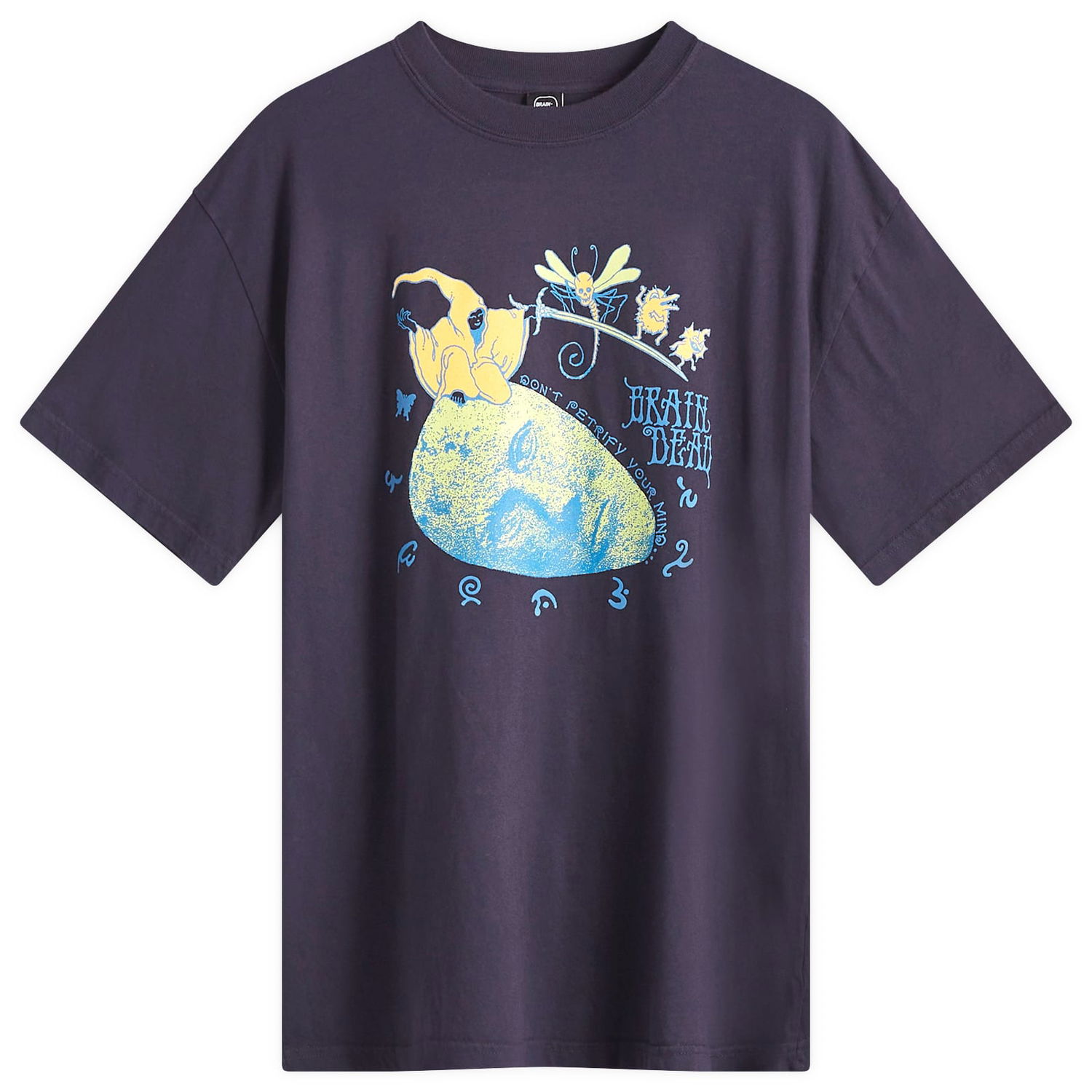 Тениска Brain Dead Petrified Mind Graphic T-Shirt Тъмно синьо | W24T00004085-N, 0