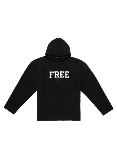 Суитчър Balenciaga Free No Rib Hoodie Черно | BCA121FSW00301BCK