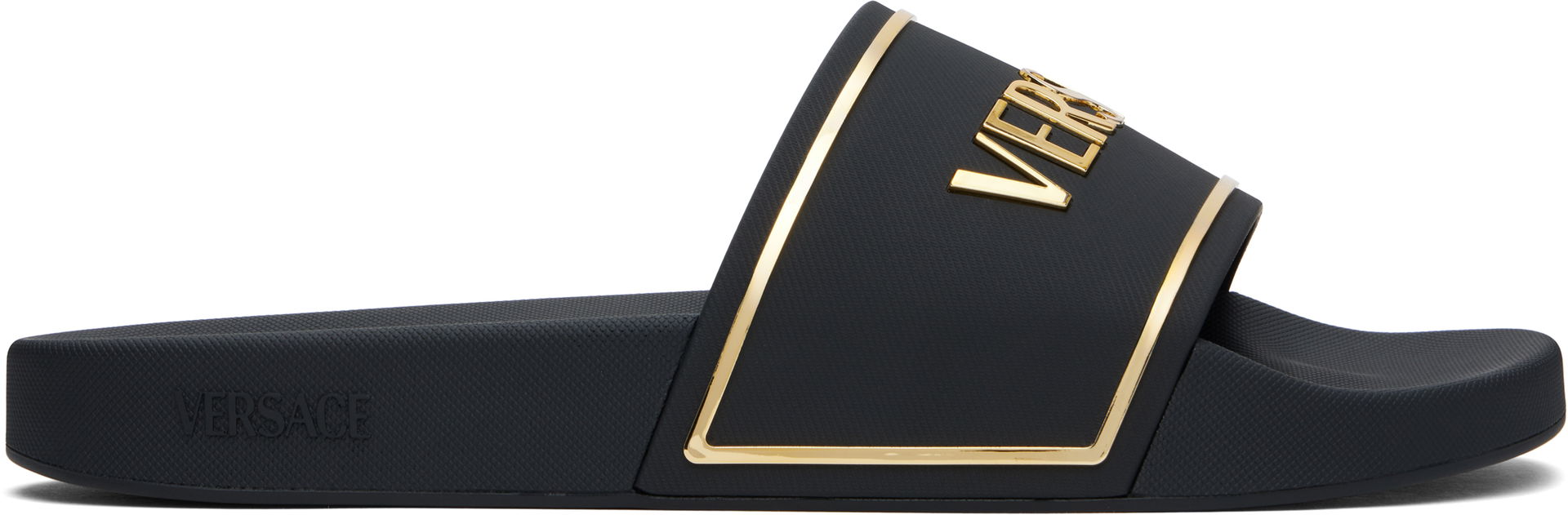 Versace Logo Pool Slides, 0