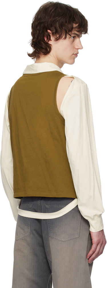 Поло тениска Eckhaus Latta Eckhaus Latta Hugging Polo Бяло | 1202-EL-PS25-C - COCONUT, 2