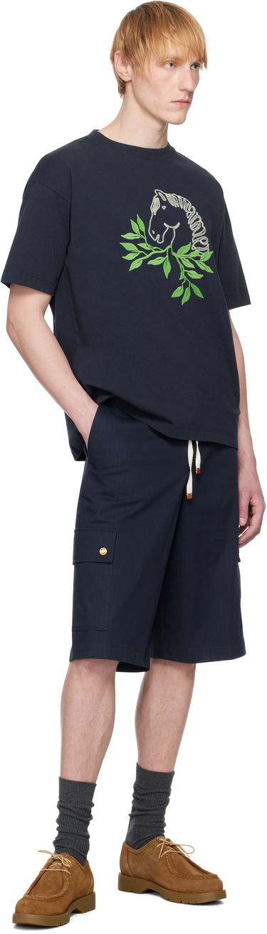 Тениска Drôle de Monsieur Drole de Monsieur 'Le T-Shirt Polo' T-Shirt Тъмно синьо | G-TS244-CO134-NY, 3