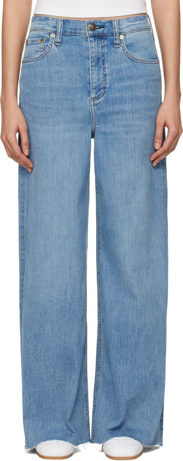 Дънки rag & bone rag & bone 'The Sofie' High-Rise Ultra Wide Ankle Jeans Синьо | WDD24F3000FUMO, 0