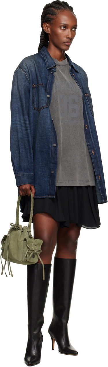 Дамска чанта Acne Studios Acne Studios Multipocket Mini Bucket Bag Зелено | A10458-, 3