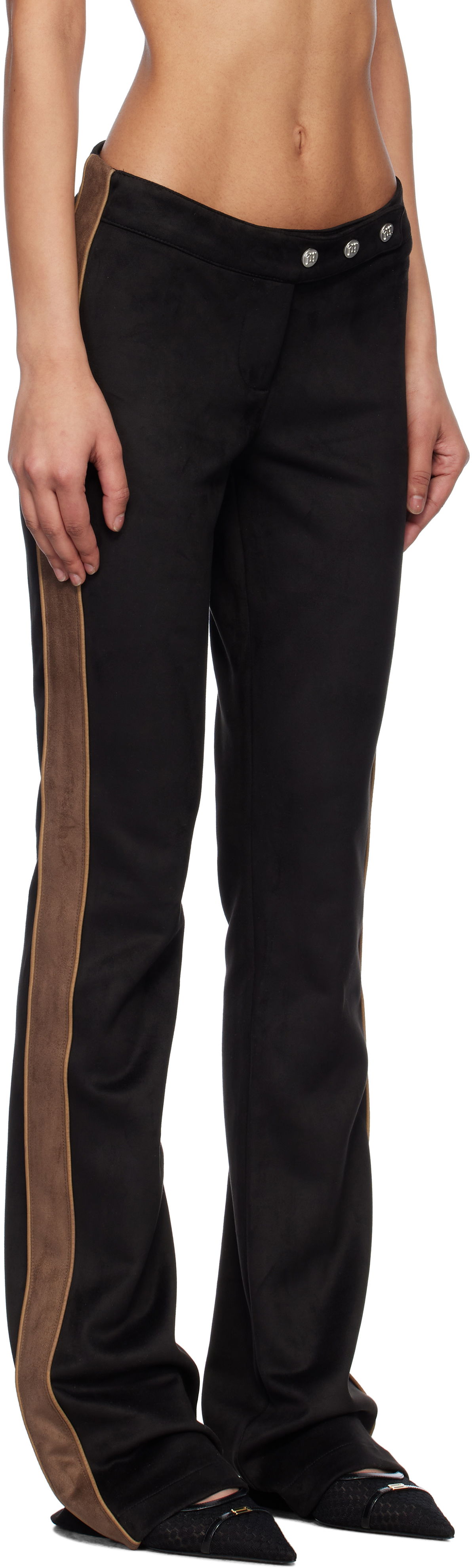 Спортни панталони MISBHV MISBHV Moto Faux-Suede Trousers Черно | 250W303, 1