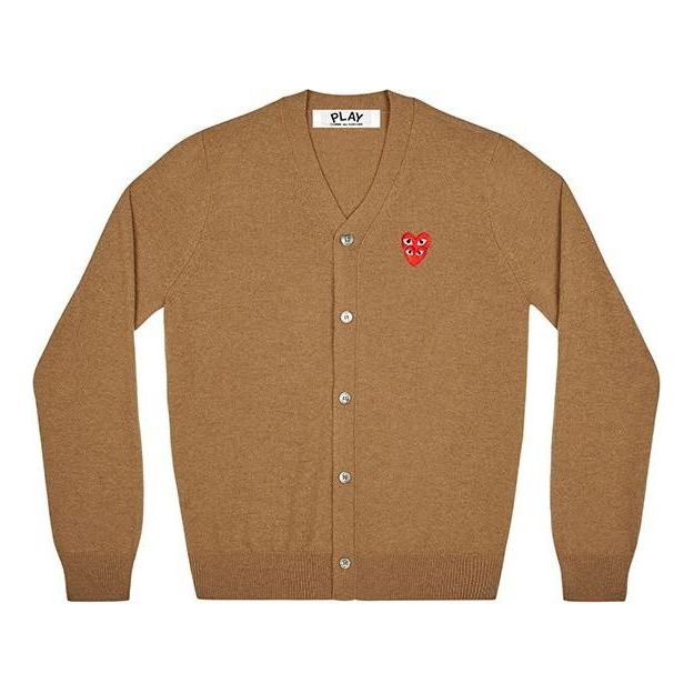 Пуловер Comme des Garçons Cardigan With Red Emblem Кафяво | AZ-N076-051-3
