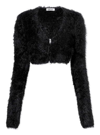 Faux Fur Knitted Cardigan