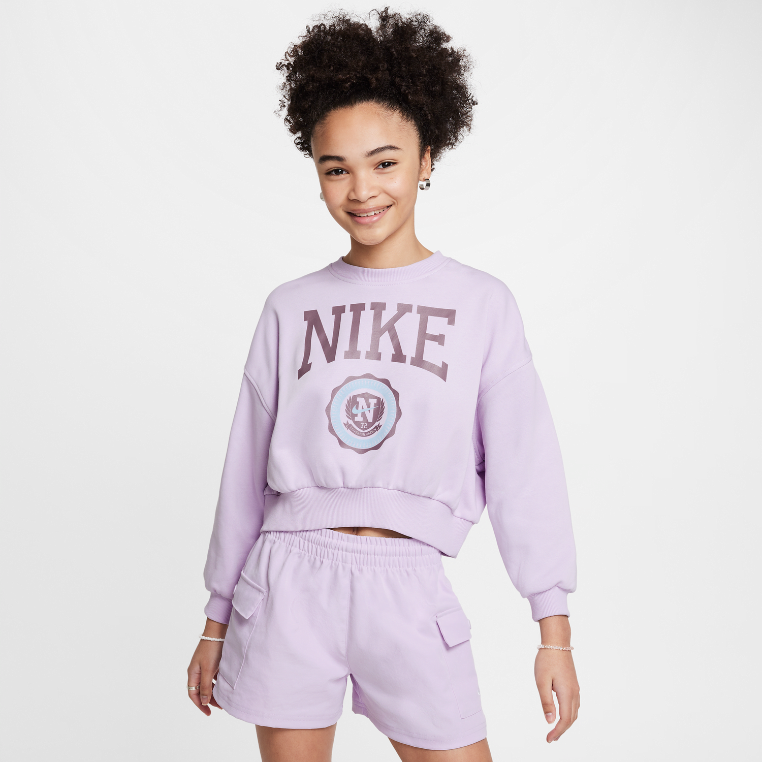 Суитчър Nike Nike Sportswear Club Fleece Crewneck Sweatshirt Лилаво | HJ3373-537, 0