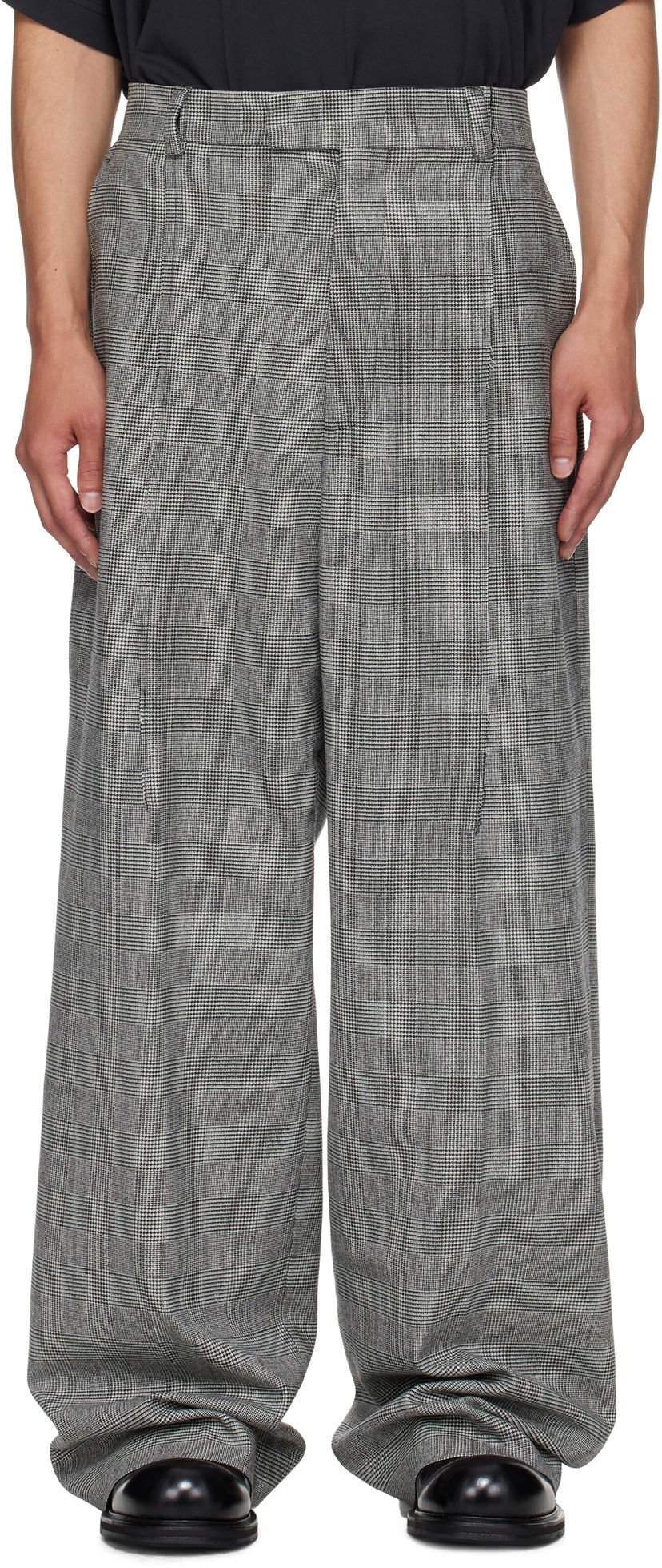 Панталони VETEMENTS VETEMENTS Cut Baggy Tailored Trousers Сиво | UH76TP350GC