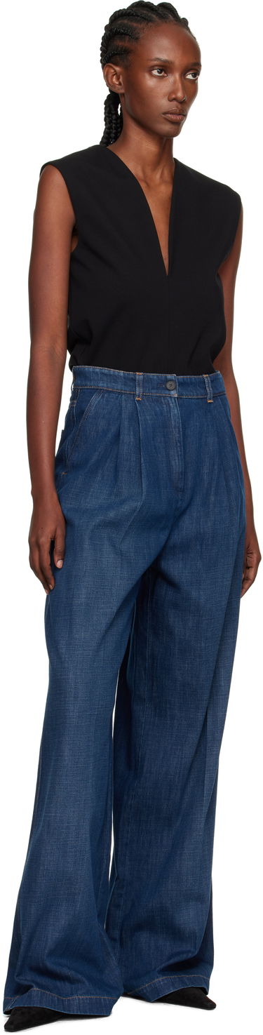 Дънки LANVIN Lanvin Darted Wide Leg Jeans Синьо | RW-TR0316-D089-E25, 3