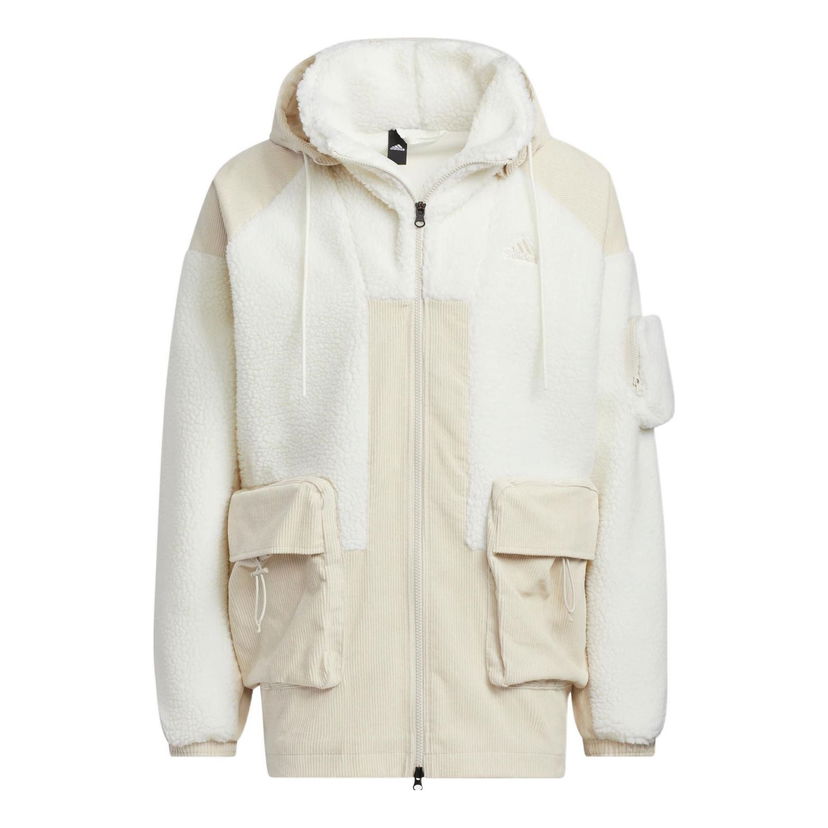 Яке adidas Originals Patch Fleece Cargo Jacket Бежово | HN9017