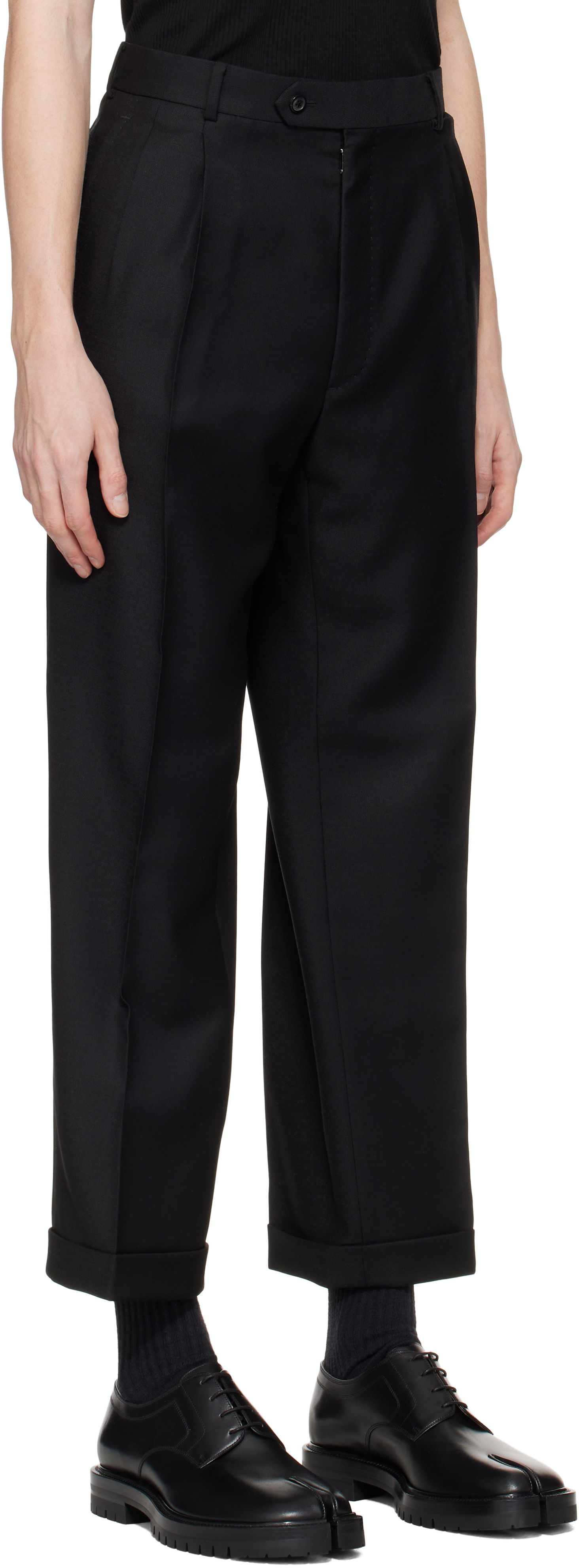 Панталони Maison Margiela Maison Margiela Mohair Trousers Черно | S50KA0672 M35259, 1