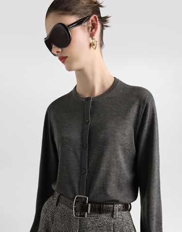 Пуловер Dolce & Gabbana Dolce & Gabbana Cashmere Cardigan Сиво | FXV09ZJBW0PN4032, 3