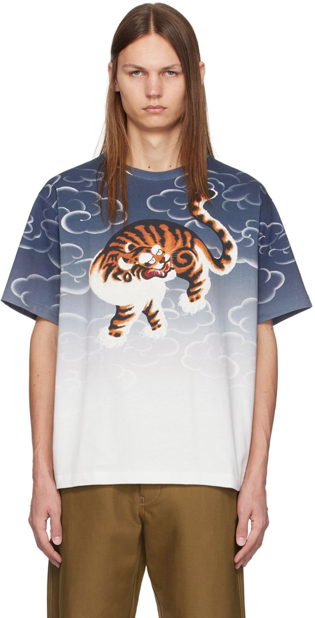 Blue Paris Cloud Tiger T-Shirt