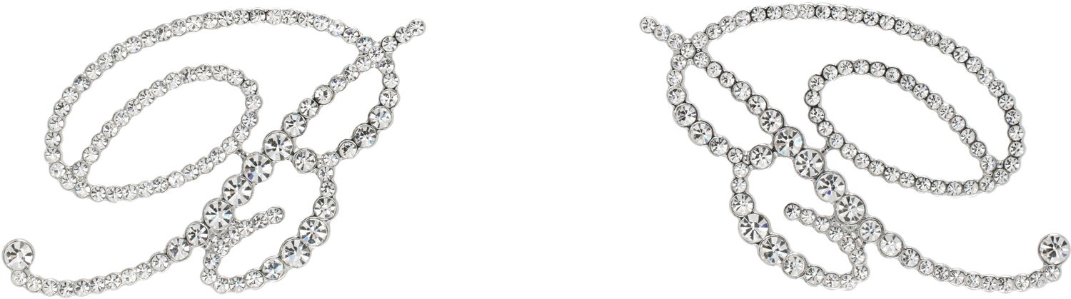 Значка Blumarine Blumarine 'B' Crystal Earrings Металик | P522W315A, 0