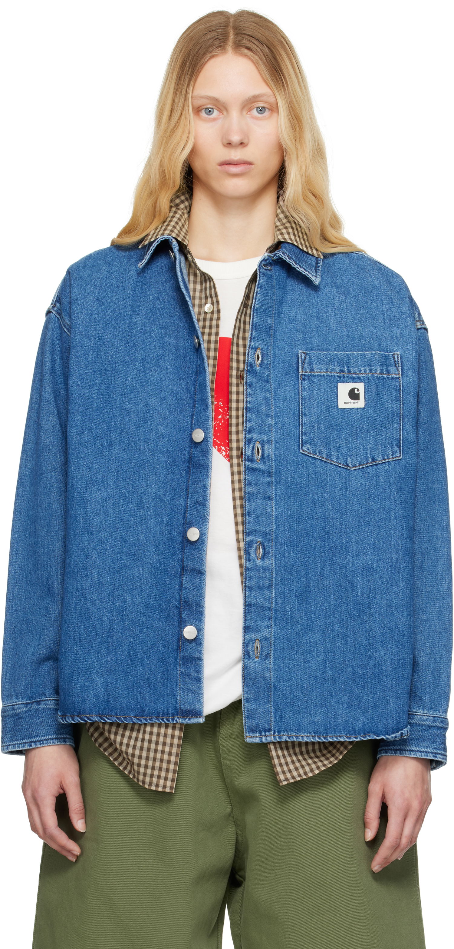 Риза Carhartt WIP Work In Progress Alta Denim Shirt Синьо | I033344 0106, 0