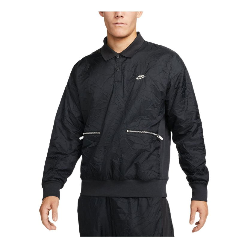 Поло тениска Nike Sportswear Circa Logo Jacket Черно | DR6077-045