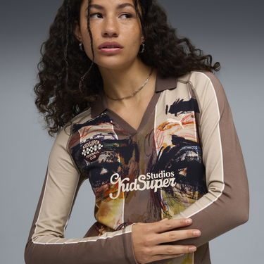 Тениска Puma PUMA x KIDSUPER Long Sleeve T-Shirt Кафяво | 632369_41, 4