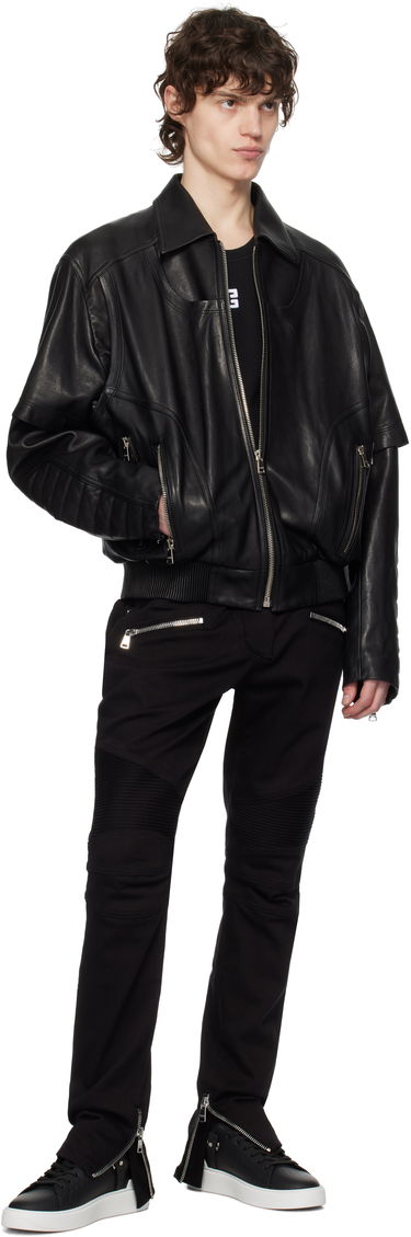 Дънки Balmain Balmain Slim-Fit Biker Jeans Черно | EH1MG115DF63, 3