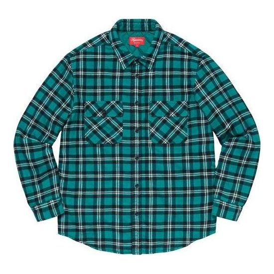 Риза Supreme Quilted Flannel Shirt Зелено | SUP-FW19-10957, 0