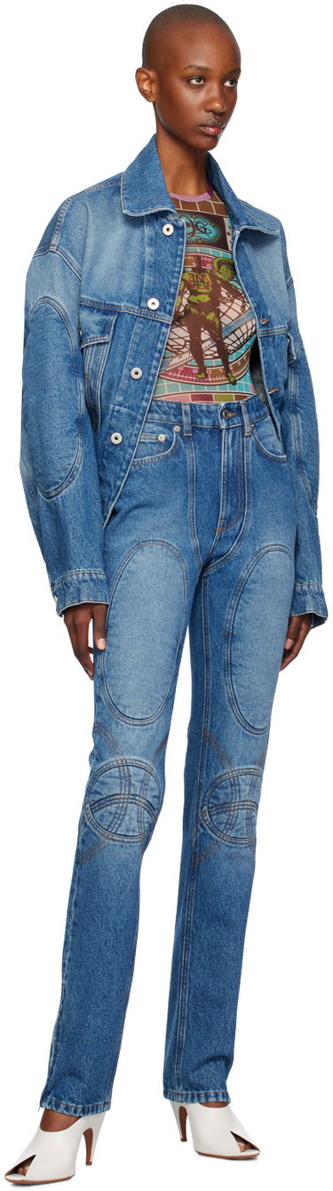 Яке Jean Paul Gaultier Jean Paul Gaultier Lacing Denim Jacket Синьо | 24/31-F-VE062LP-D013-57, 3