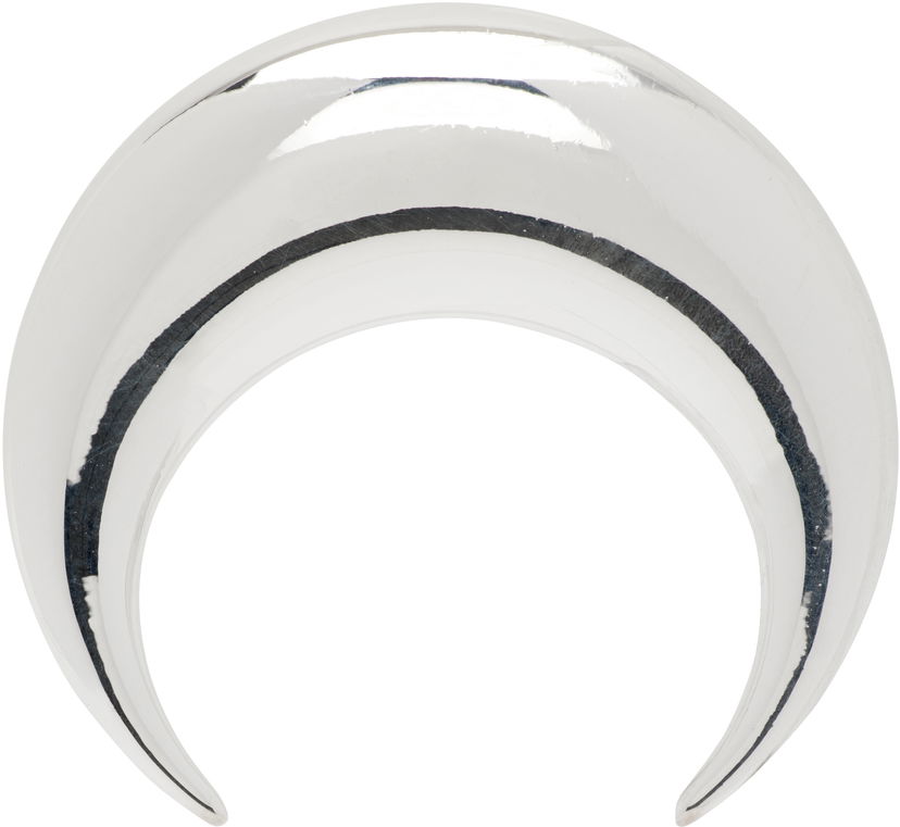 Обеци Marine Serre Regenerated Tin Moon Stud Earring Металик | UJW013ARMET0001