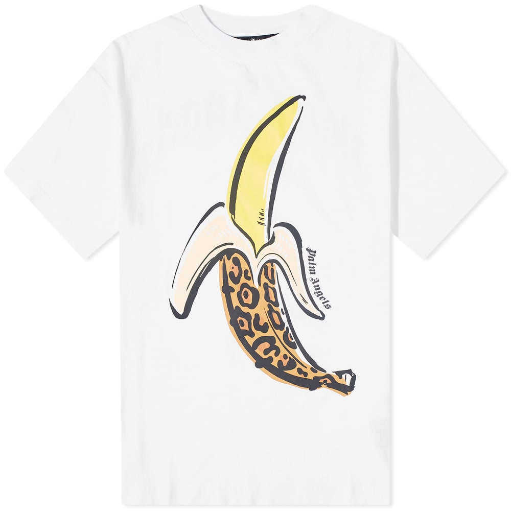 Тениска Palm Angels Banana Tee Бяло | PMAA001F22JER0060118, 0