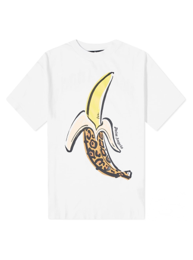 Тениска Palm Angels Banana Tee Бяло | PMAA001F22JER0060118