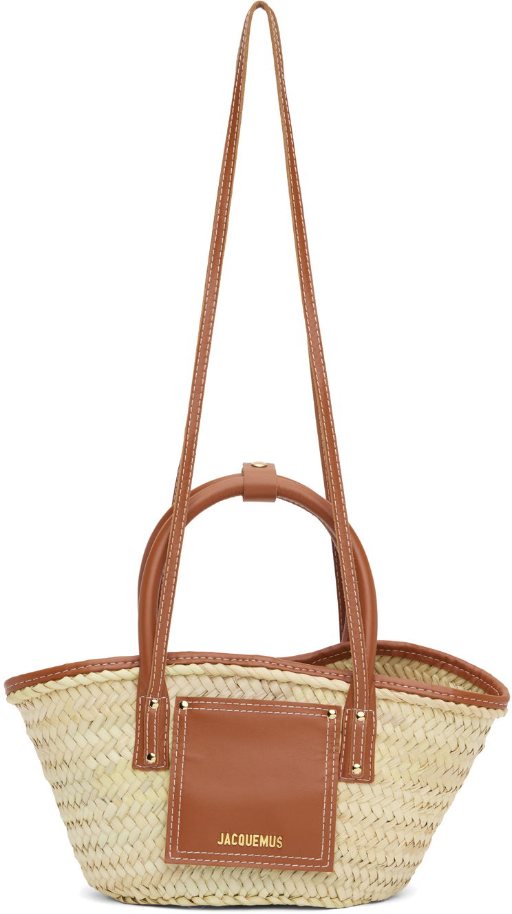 Голяма пазарска чанта Jacquemus Le Papier 'Le Petit Panier Soli' Tote Bag Бежово | 23E223BA044-3072, 0