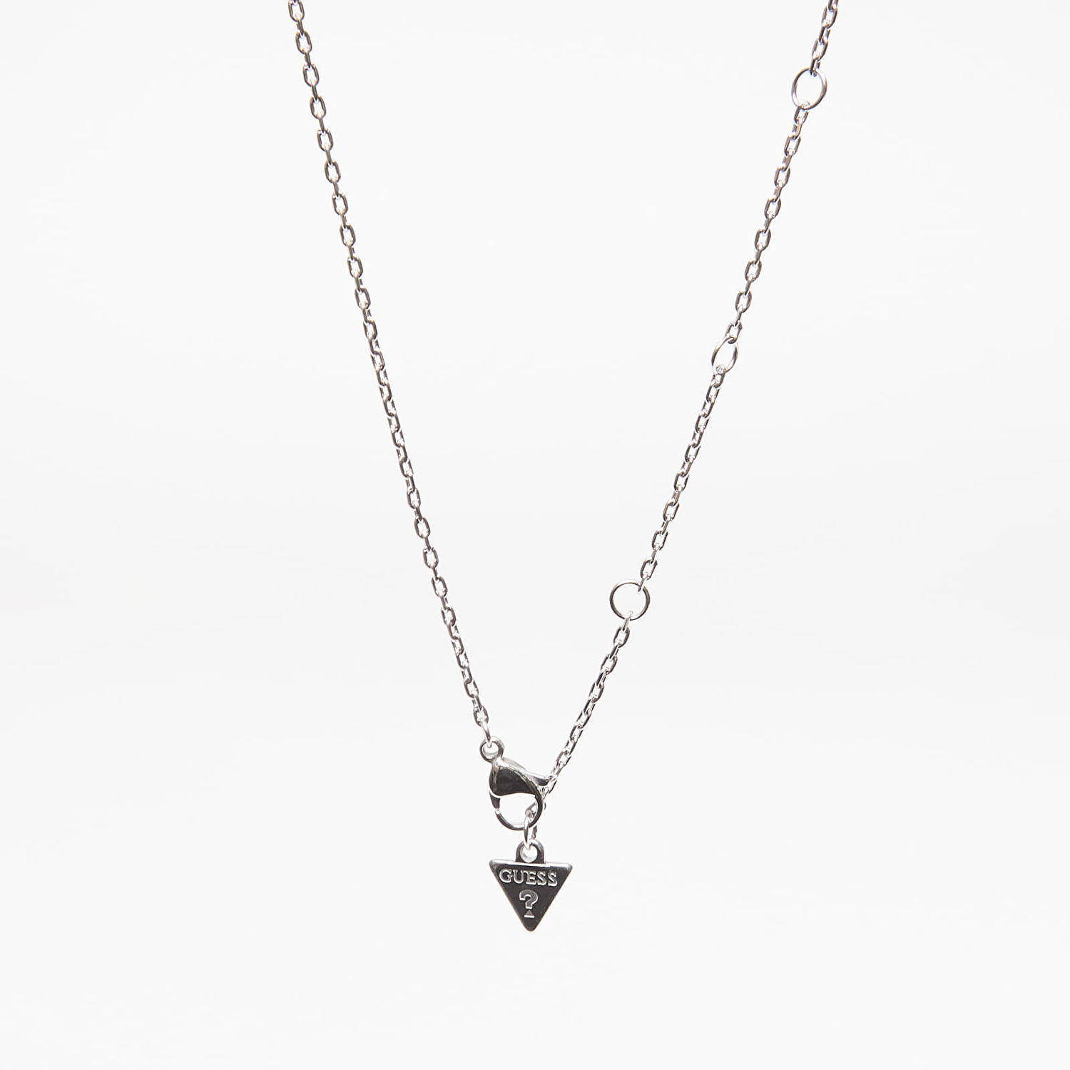 Колие GUESS Lovely Guess Heart Pendant Necklace with Crystals Металик | JUBN03035JWRH-SILVER, 1